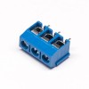 Terminal Block Connector Straight Blue for PCB Mount 3pin Through Hole