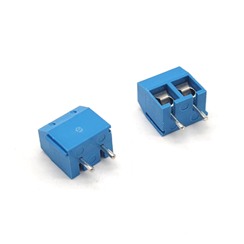 Conectores de bloque de terminales Tipo de tornillo azul recto de 2 pines para montaje en placa CI