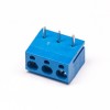 藍色大電流接線端子螺釘PCB板彎插穿孔式3芯