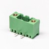 弯针接线端子2芯弯式插孔绿色PCB板插拔式端子