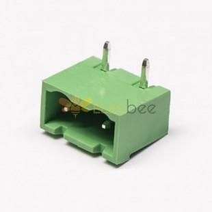 2 broches Terminal Block Connector Angled Through Hole PCB Mount