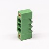 3-poliger Klemmenblockstecker rechtwinklig mit 2 Schraubloch grün steckbarer Stecker 3,81 mm