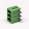 PCB绿色接线端子3芯弯式插拔式绿色接线端子座子