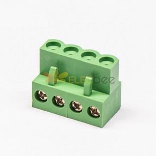 4 broches Screw Terminal Plug-in Green Connector