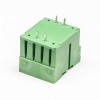插拔式焊接端子4芯面板安裝方形4孔法蘭式綠色接線端子