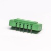 PCB四芯绿色接线端子弯式面板安装2孔法兰式接线端子排绿色