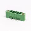 PCB四芯绿色接线端子弯式面板安装2孔法兰式接线端子排绿色