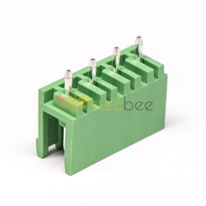绿色端子排4芯直式绿色穿孔式PCB板绿色接线端子