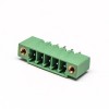 5 pin Terminal Blok Düz Delik Yeşil Takılabilir Konektör ile