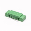 綠色的接線端子5芯直式穿孔插板綠色插拔式端子接線