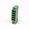 綠色的接線端子5芯直式穿孔插板綠色插拔式端子接線