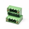 綠色插接端子穿牆式端子免焊面板對接PCB連接器公母座對插拔銅