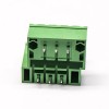 綠色插接端子穿牆式端子免焊面板對接PCB連接器公母座對插拔銅
