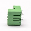 绿色插接端子穿墙式端子免焊面板对接PCB连接器公母座对插拔铜