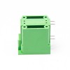 PCB绿色接线端子4芯直式4孔法兰方形面板安装穿墙式端子