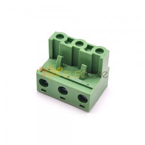 Plug-in Screw PCB Terminal Block 3pin Socket Right Angled Green Connector 7.5mm
