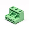 Plug-in Screw PCB Terminal Block 3pin Socket Right Angled Green Connector