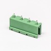 插拔式接线端子接线绿色4芯穿孔式PCB板安装直式端子绿色