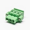 Plug in Terminal Block Connector 5pin Flange Mounting Green Straight Connector