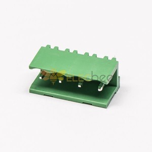 Conector de bloque de terminales enchufable para PCB Mount Green Straight 4pin