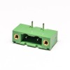 插拔式接线端子弯针2芯2孔法兰绿色PCB板端子座