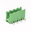 綠色彎端子4芯彎式穿孔式綠色PCB板插拔式接線端子