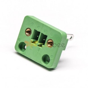 Terminal Block Connector 2pin for PCB Mount with 4 Screw Holes