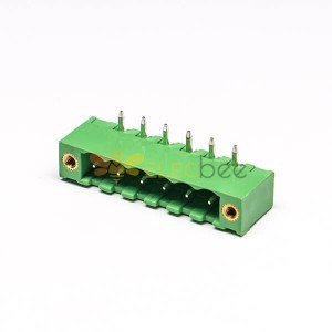 Terminal Block Connector Pluggable 6pin Right Angle Through Hole for PCB Mount
