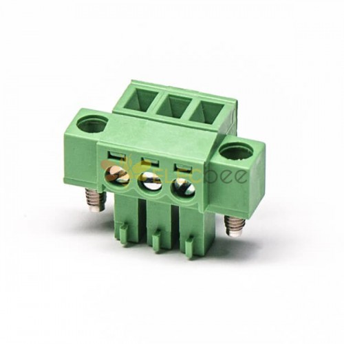 ねじ端子緑色のケーブルコネクタに端子ブロックプラグ可能クランプタイプ