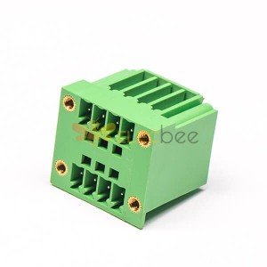 PCB八芯綠色接線端子方形穿牆式法蘭安裝端子座