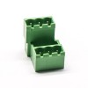 绿色端子6芯穿孔式接PCB板插入式双层插拔式端子