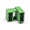 綠色端子座穿牆式端子免焊面板對接PCB連接器公母座對插拔銅