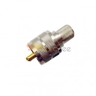 全铜UHF公头 射频对讲机连接器压接RG213/8D-FB