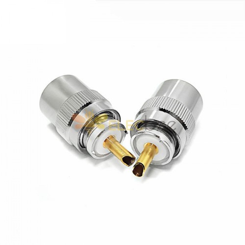 UHF公头 铜镀银射频连接器 焊线式 适用于50-5DFB/SYV50-5等