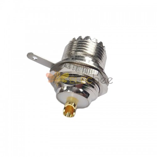 UHF Jack Female Crimp Connector for Cable, with Nut Washer Intercom RF Connector