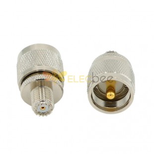 UHF Plug Male to Mini UHF Jack Female Coaxial Adapter