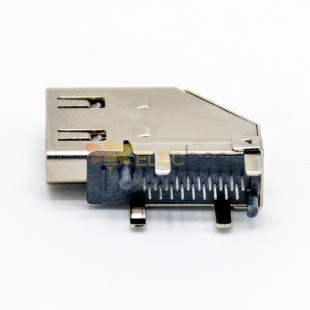 Conector HDMI en ángulo tipo hembra para la aplicación de PCB