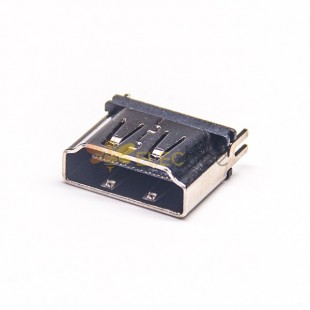 HDMI Female Connector Hole Through With 4 Legs PCB Type