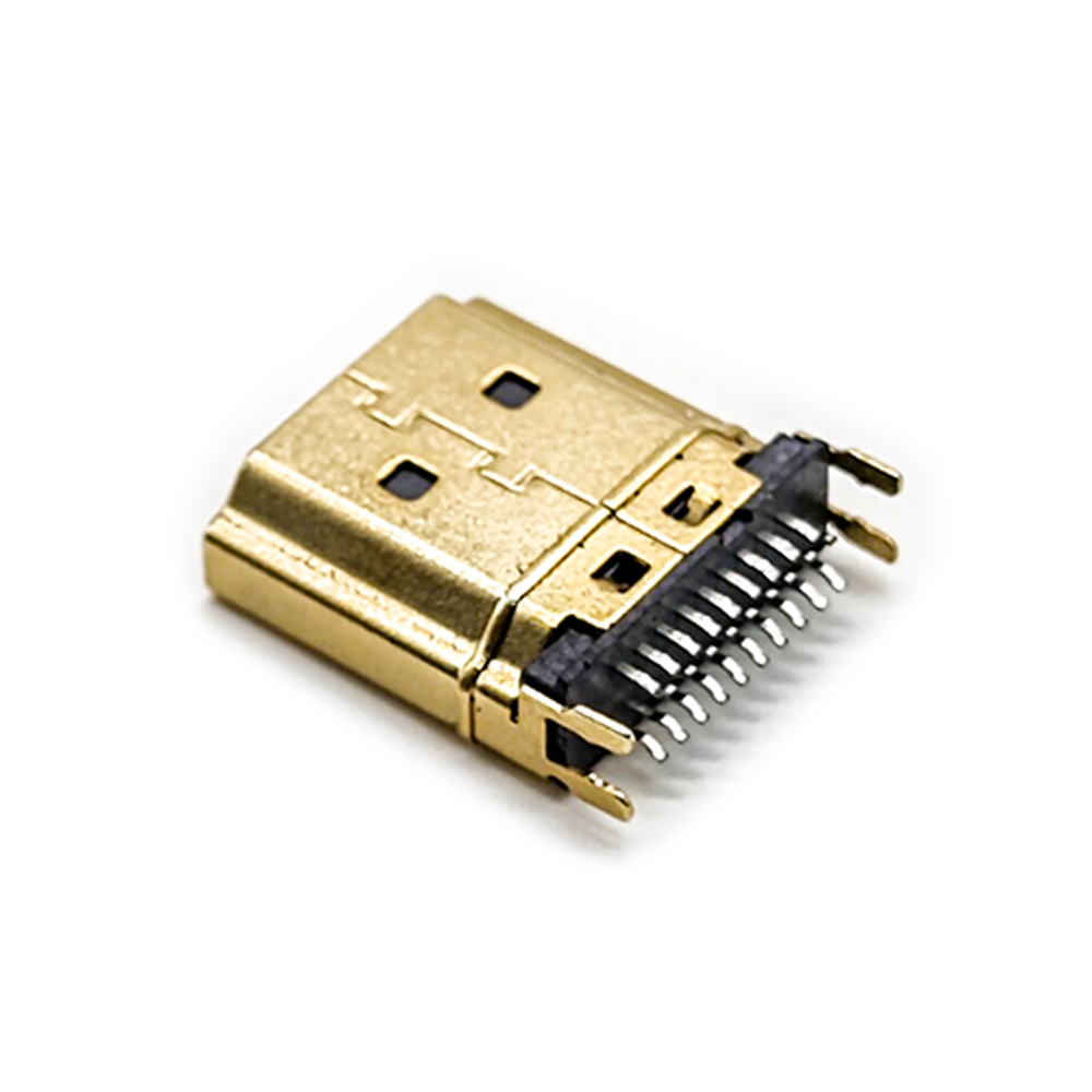 PCB için HDMI erkek konnektör 19p Düz DIP