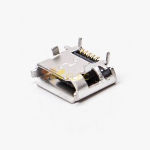 مايكرو أنثى USB 5 دبوس SMT نوع B 180 درجة لتركيب ثنائي الفينيل متعدد الكلور 20 قطعة