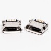 Micro USB Двойная женщина 5 Pin SMT Тип B DIP 6.4 Прямо для PCB