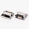 مايكرو USB مزدوج أنثى 5 دبوس SMT نوع B DIP 6.4 مستقيم لثنائي الفينيل متعدد الكلور 20 قطعة