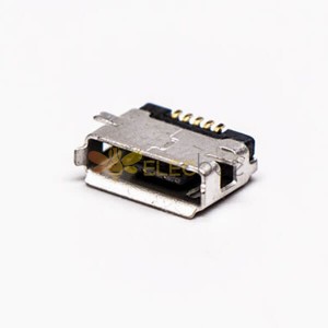 Micro USB Feminino Conector 5 Pin Tipo Um SMT reto para PCB