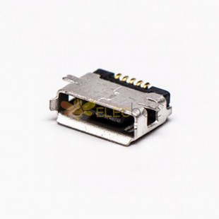 usb micro接口5pin母座直式全貼板SMT