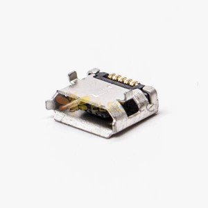 Micro USB hembra Pinout Tipo B SMT DIP Tipo 5.65 para montaje en PLACA