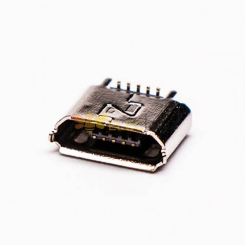 micro B usb接口母座B型5针180°SMT立贴式连接器