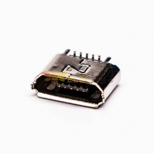 Plugue micro USB fêmea 5 pinos SMT tipo B reto para PCB 20 unidades