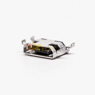 전화 9.65MM를 위한 마이크로 USB 잭 5 핀 타입 B 직선 간격띄우기 모형 SMT