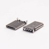 PCB Montaj 20 adet için Mikro USB Tip B Konnektör Dik Açı Erkek SMD