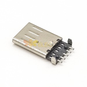 PCB 마운트용 마이크로 USB 타입 B 커넥터 직각 남성 SMD 20개